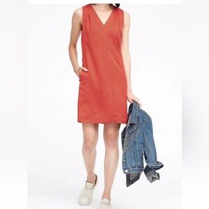 Banana Republic Women Print Pleated-Shoulder Shift Dress Size 20